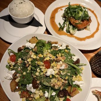 The Evie - The Evie Salad and Chili Glazed Salmon - American Near Me - Chicago, Illinois
