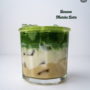 Pop Café - What they advertise on Instagram as a Banana Matcha - Pizza Near Me - Las Vegas, Nevada Pop Café - What they advertise on Instagram as a Banana Matcha - Pizza Near Me - Las Vegas, Nevada