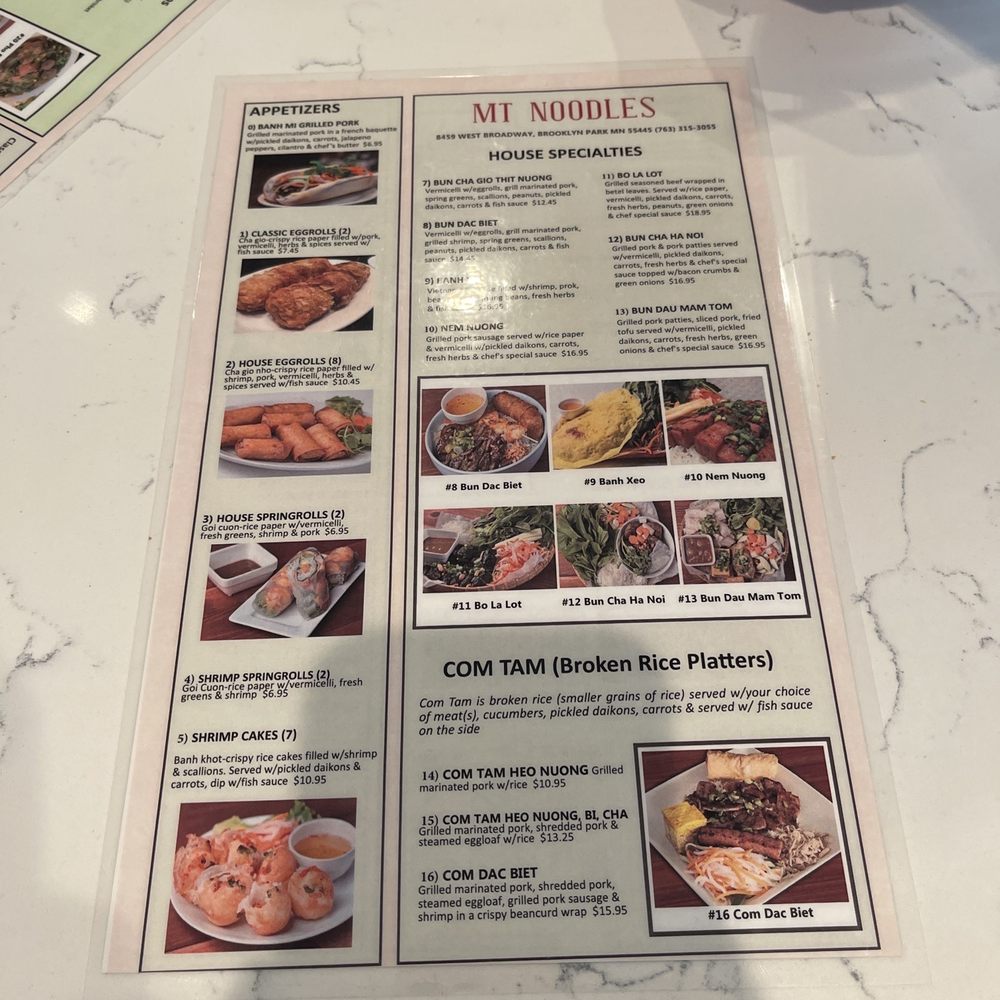 MT Noodles - Menu - Vietnamese Near Me - Brooklyn Park, Minnesota MT Noodles - Menu - Vietnamese Near Me - Brooklyn Park, Minnesota
