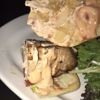 Apres Diem - The cut of salmon in the Salmon Ciabatta Sandwich - Bars Near Me - Atlanta, Georgia