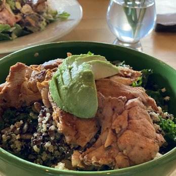 Uptown Grill - Chicken bowl with apples, dates, pumpkin seeds, quinoa and KALE. DEVINE! - Cocktail Bars Near Me - Olympia, Washington Uptown Grill - Chicken bowl with apples, dates, pumpkin seeds, quinoa and KALE. DEVINE! - Cocktail Bars Near Me - Olympia, Washington