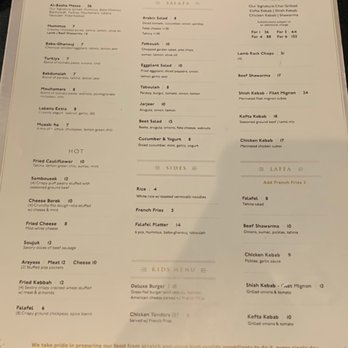 Al-Basha - Menu - Middle Eastern Near Me - Paterson, New Jersey