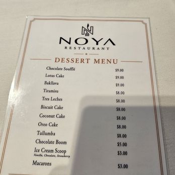Noya Restaurant - Dessert Menu - Beer, Wine & Spirits Near Me - Yonkers, New York Noya Restaurant - Dessert Menu - Beer, Wine & Spirits Near Me - Yonkers, New York