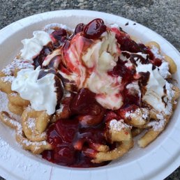 Strawberry Funnel Cake