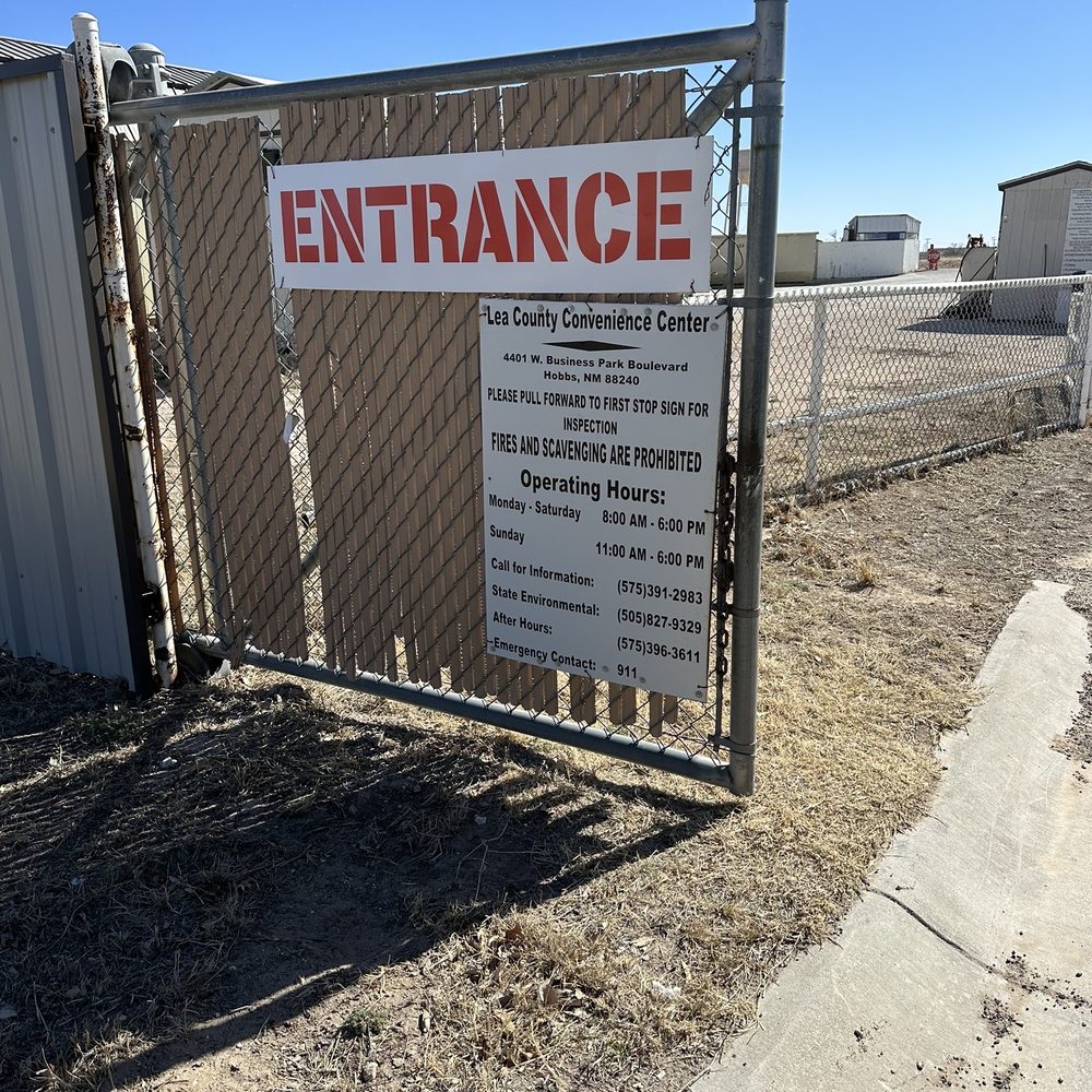 Lea County Convenience Center - Hours for Lea County Convenience Center in north Hobbs (2/9/2023) - Recycling Center Near Me - Hobbs, New Mexico