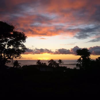 Poipu Plantation Vacation Rentals - Sunset from the lanai - Bed & Breakfast Near Me - Koloa, Hawaii Poipu Plantation Vacation Rentals - Sunset from the lanai - Bed & Breakfast Near Me - Koloa, Hawaii