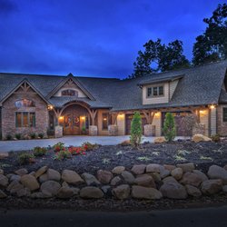 Custom Timber Log Homes - Southern Comfort Model Front Perspective