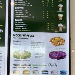 Waffle / coffee menu