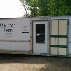 Old Ford Farm - Farm store: in this trailer are refrigerators with 1/2 gallons of raw milk, eggs by the dozen, meats, grains, honey/maple syrup.