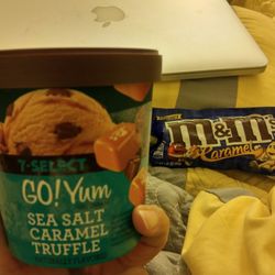 7-Eleven - Sea salt caramel truffle ice cream is so delish! Also caramel m&ms are starting to be my favorite craving!