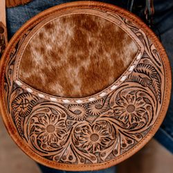 Whiskey Rays Boutique - Hair on Hide Canteen bag.