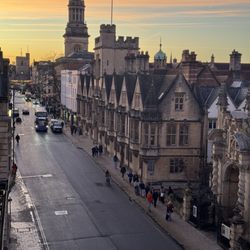 Old Bank Hotel - Oxford University and High Street at sunset from balcony