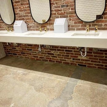 WFM Construction - three sinks in a public restroom - Flooring Near Me - Farmingville, New York WFM Construction - three sinks in a public restroom - Flooring Near Me - Farmingville, New York