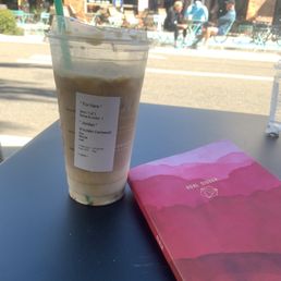Venti iced soy skinny macchiato. Substitute blonde espresso.