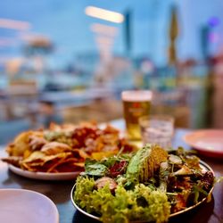 The Butcher Social Club - Chicken Nachos and avocado salad