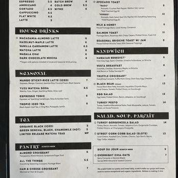 Vesta Coffee Roasters - Menu - Coffee & Tea Near Me - Las Vegas, Nevada