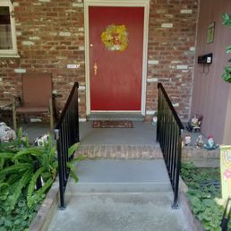 New railings for our front porch steps New railings for our front porch steps