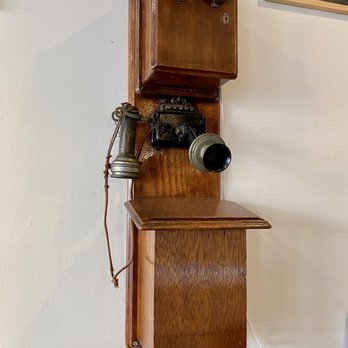 Carousel Ice Cream Factory - 06.09.23 early 1900's wooden telephone - Ice Cream & Frozen Yogurt Near Me - Oak Bluffs, Massachusetts Carousel Ice Cream Factory - 06.09.23 early 1900's wooden telephone - Ice Cream & Frozen Yogurt Near Me - Oak Bluffs, Massachusetts