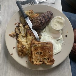 Village Restaurant - Steak and egg special