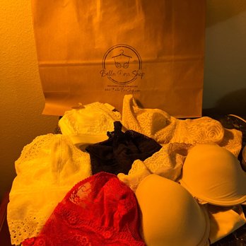 Bella Bra Shop - Bella Bra Shop bag, and assortment of bras - Lingerie Near Me - Dallas, Texas Bella Bra Shop - Bella Bra Shop bag, and assortment of bras - Lingerie Near Me - Dallas, Texas
