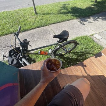 Cafe Noir - Cold brew in outside sitting area - Coffee & Tea Near Me - Detroit, Michigan