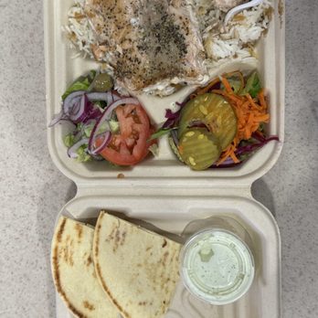 Nar Doner & Grill - Nar Döner Salmon Plate - delish! - Turkish Near Me - San Francisco, California