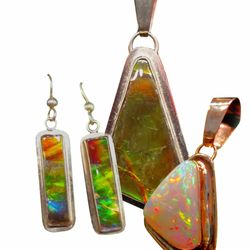 James Krom Natural Images - Ammolite and Opal Jewelry by Gary Blom