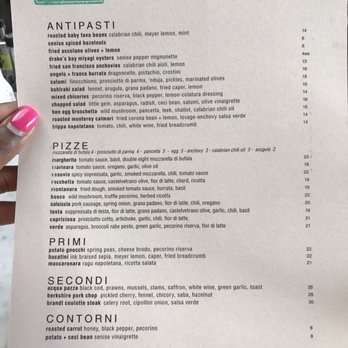 A16 - Dinner menu - Italian Near Me - Oakland, California