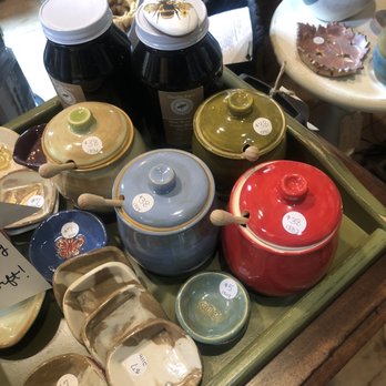 Chocolate Soup - Beautiful local pottery - honey pots and soap dishes - Antiques Near Me - Mariposa, California