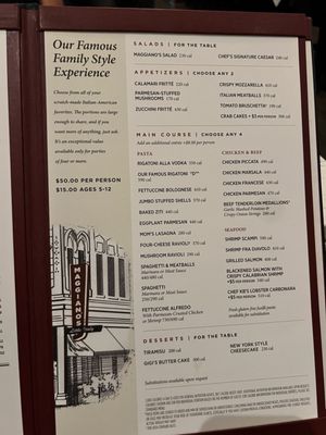 Menu photo 4 Maggiano's Little Italy Denver, CO