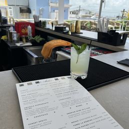 Menu and mojito Menu and mojito