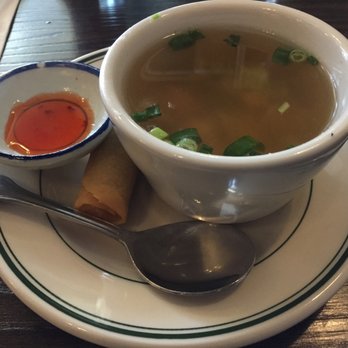 Osha Thai Cafe - Soup and spring roll - the soup has a strong flavor - Thai Near Me - Scottsdale, Arizona Osha Thai Cafe - Soup and spring roll - the soup has a strong flavor - Thai Near Me - Scottsdale, Arizona