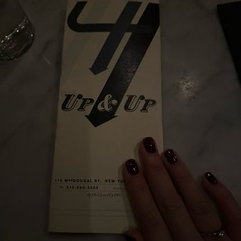 The Up & Up - Brochure menu - Cocktail Bars Near Me - New York, New York