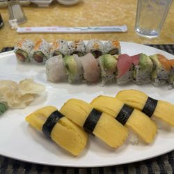 Taku Japanese Steakhouse - Rainbow roll and egg sushi