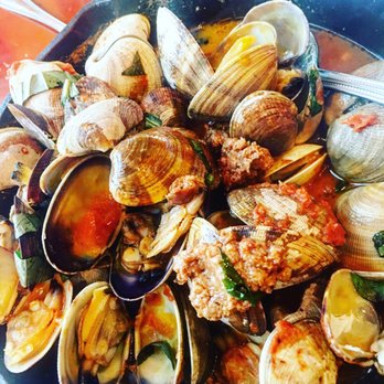 Prima Bistro - Clams with chorizo very flavorful and Spicy!  recommended if you want to try something delicious - American Near Me - Langley, Washington