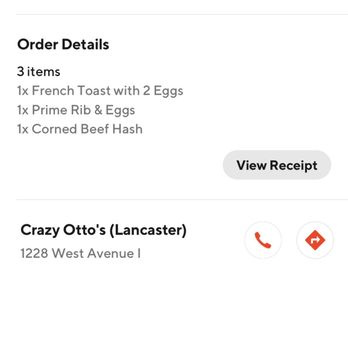 Crazy Otto's Diner - receipt - Diners Near Me - Lancaster, California