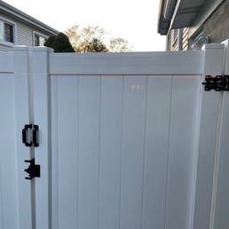 Gates showing out of level with laser line.