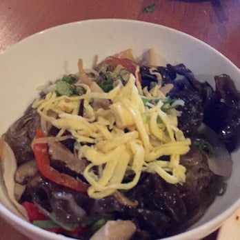 Chan Seattle - Mushroom japchae (unmixed) - Asian Fusion Near Me - Seattle, Washington