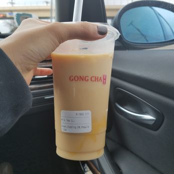 Gong Cha - Mediocre green milk tea with pudding - Bubble Tea Near Me - Richardson, Texas Gong Cha - Mediocre green milk tea with pudding - Bubble Tea Near Me - Richardson, Texas