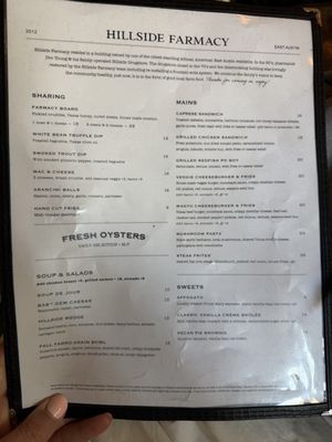 Menu photo 3 Hillside Farmacy Austin, TX