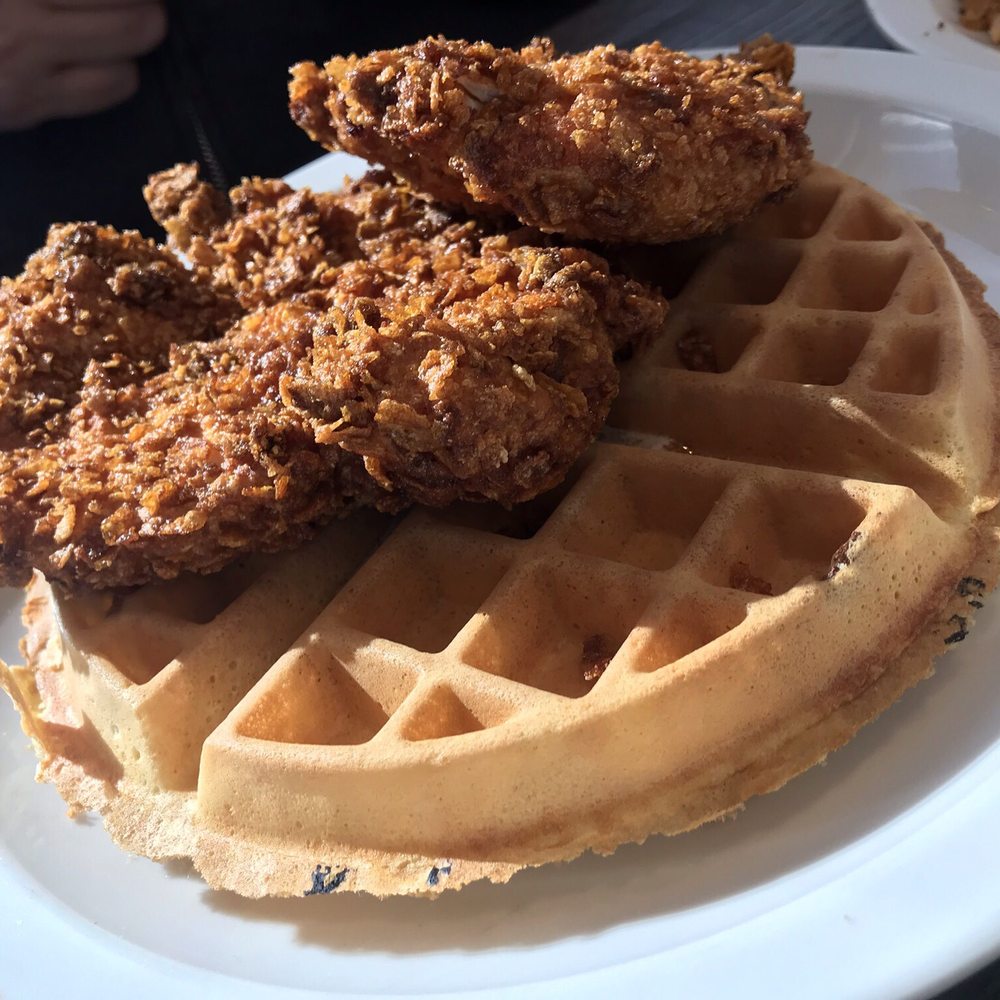 City Line Diner - Extreme chicken and waffle. Woah. - Breakfast & Brunch Near Me - Worcester, Massachusetts