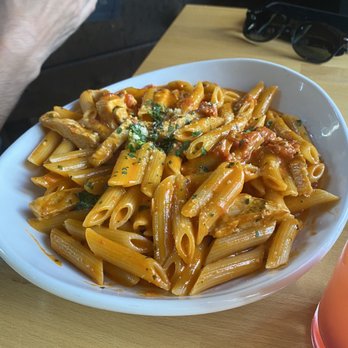 Saluti - Penne a la vodka with chicken - Italian Near Me - Lake George, New York Saluti - Penne a la vodka with chicken - Italian Near Me - Lake George, New York