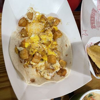 Fuzzy's Taco Shop - Potatoes, Egg, & Cheese Burrito - Tex-Mex Near Me - Orlando, Florida