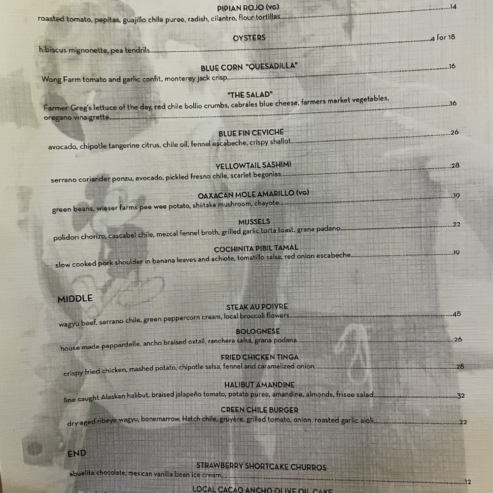 Echale - Main menu - Wine Bars Near Me - Encinitas, California