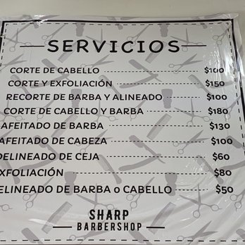Sharp Barber Shop - Price list 2019 - Men's Hair Salons Near Me - Valladolid, YUC Sharp Barber Shop - Price list 2019 - Men's Hair Salons Near Me - Valladolid, YUC