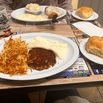 Chicken King - Corn beef hash, hash browns, 2 over easy eggs and a biscuit. All yummo. - Soul Food Near Me - Hernando, Florida Chicken King - Corn beef hash, hash browns, 2 over easy eggs and a biscuit. All yummo. - Soul Food Near Me - Hernando, Florida