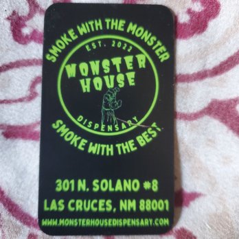 Monster House Dispensary - Cool business card. - Head Shops Near Me - Las Cruces, New Mexico Monster House Dispensary - Cool business card. - Head Shops Near Me - Las Cruces, New Mexico