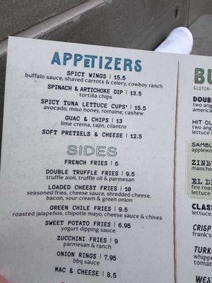 Menu photo 8 Zinburger Scottsdale, AZ