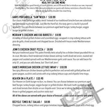 OTB Bicycle Café - Paleo menu as of April 2018 - New American Near Me - Pittsburgh, Pennsylvania OTB Bicycle Café - Paleo menu as of April 2018 - New American Near Me - Pittsburgh, Pennsylvania