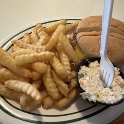 Clock Restaurant of Lyman - Cheeseburger and french fries